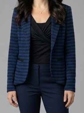 Nanette Lepore Women's Blazer in Blue and Black